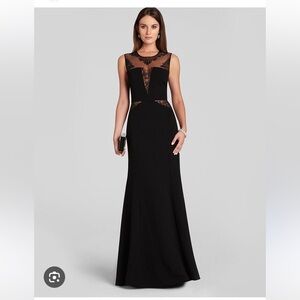 BCBGMaxAzria Black Lace Maxi Dress